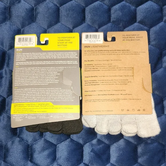 Injinji Performance Toesocks 1 Pair Yellow & Black Pair and 1 Gray Pair Size M - Picture 2 of 5